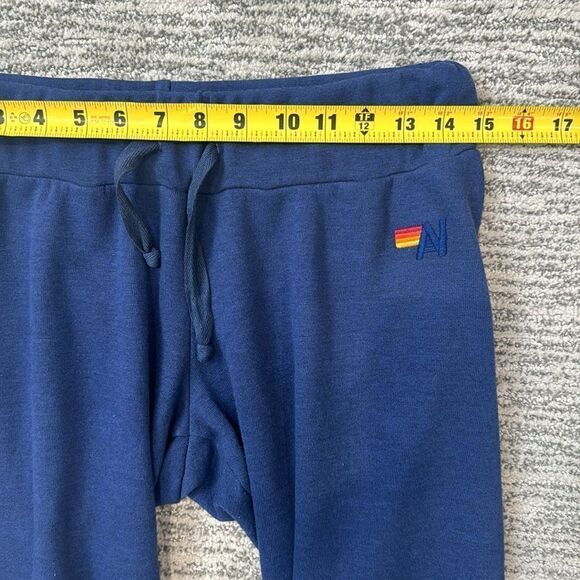 New Aviator National RAINBOW RIB POCKET SWEATPANTS Navy Small - Picture 9 of 13